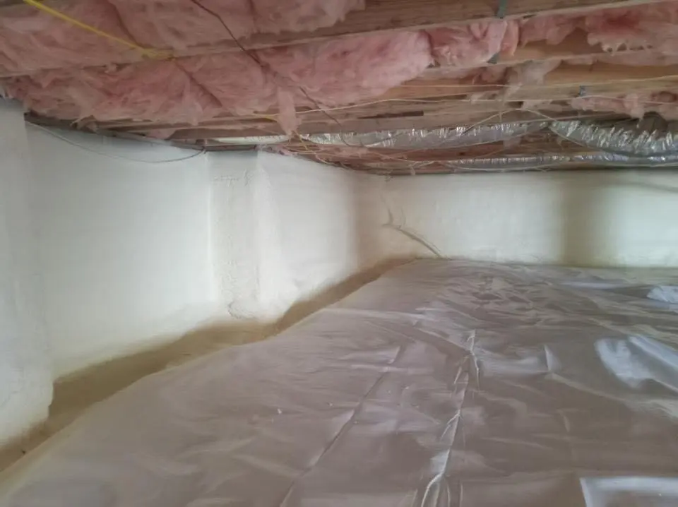 Crawl space encapsulation with closed-cell spray foam for Spray Foam Roofing in Gering